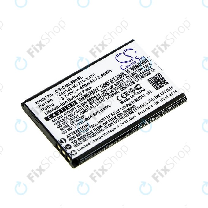 Battery for Saiet Lumina, Ready, Single, Brondi Amico Favoloso, Gigaset GI390, 590, 800mAh, Li-Ion, 3.7V, V30145-K1310-X470, HQ