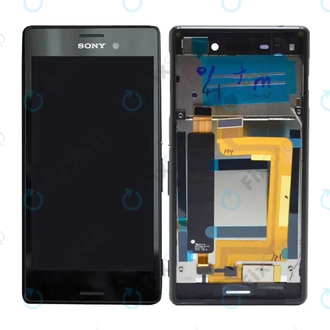 Sony Xperia M4 Aqua Dual E2333 - LCD Display + Touch Screen + Frame (Black) - 124TUL0015A, 124TUL0011A Genuine Service Pack