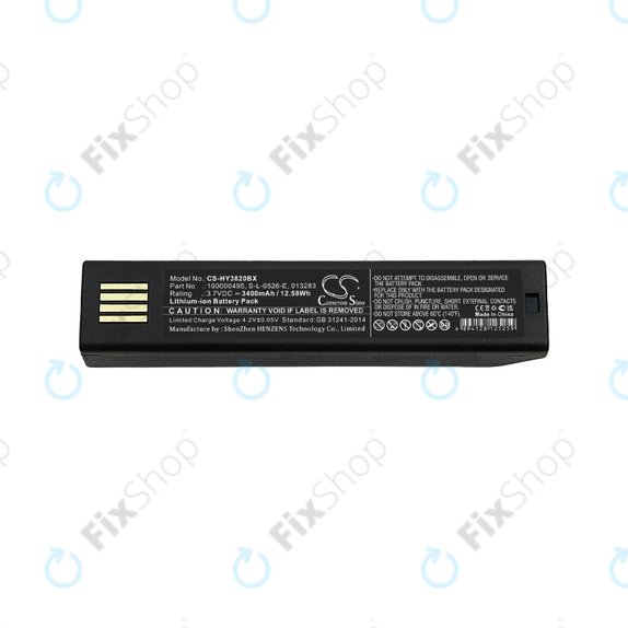 Honeywell 1202g, 1452G, 1472G, 1902GHD/GSR, 1911i, 1981i, 3820/i, 4620, 4820/i, 5620, 6320, 8675i, Xenon 3820/i, 4820/i, 5620, 6320 - Battery 100000495, S-L-0526-E, 013283 3400mAh HQ