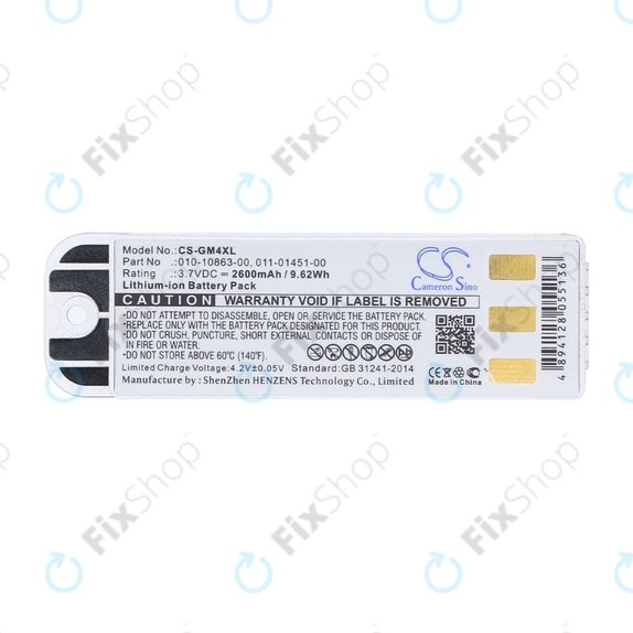 Battery for Garmin Zumo 400, 550, 2600mAh, Li-Ion, 3.7V, 010-10863-00, 011-01451-00, HQ