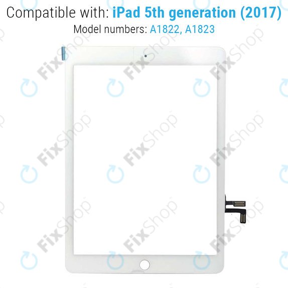 Touch Screen with Home Button for iPad (5th Gen 2017), Gold