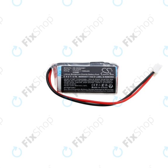 Battery for Verisure, 1350mAh, Li-MnO2, 3V, CR-2/3AZ, HQ