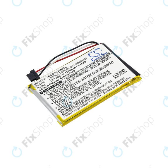 Battery for Navigon 70, 1200mAh, Li-Pol, 3.7V, Topaz, HQ