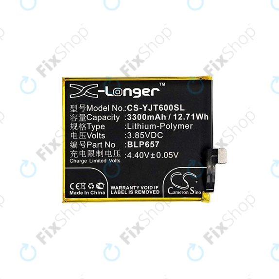 OnePlus 6 A6000 A6003 - Battery BLP657 3300mAh HQ