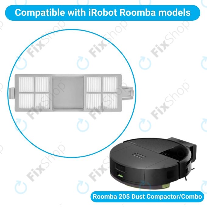 Dust Filter, 2pcs for iRobot Roomba 205 Dust Compactor, Dust Compactor Combo