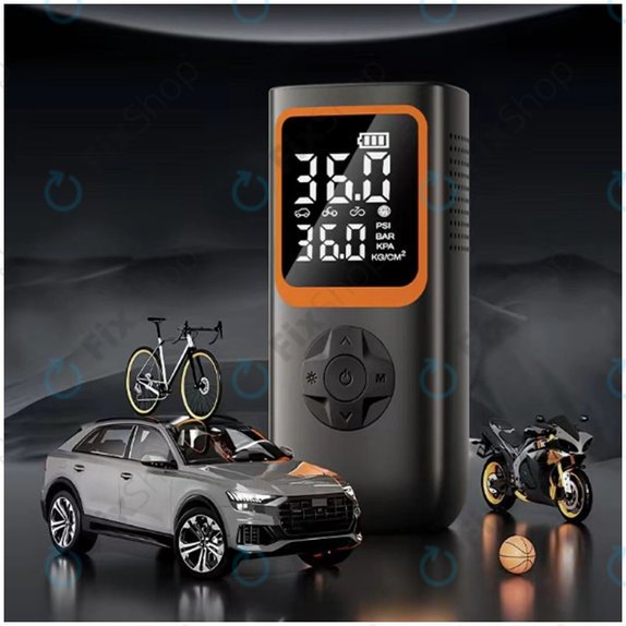 Portable Electric Air Compressor with Accessories (11.1V, 2000mAh)
