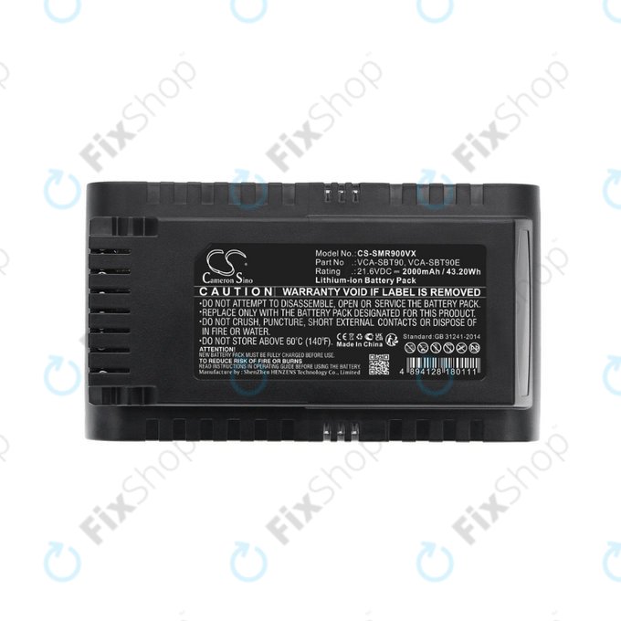 Samsung Jet 75, 75 Multi, 75 Premium, VS70, 90, VS9000 - Battery VCA-SBT90, VCA-SBT90E, DJ96-00221A Li-Ion 21.6V 2000mAh HQ