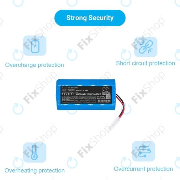 Xiaomi Essential (Mijia G1), Flyco FC-series, myVacBot SN500, Panasonic MC-series, Phicomm X3, Puppy R-series - Battery Li-026418 Li-Ion 14.8V 2600mAh HQ