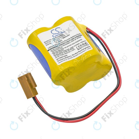 Battery for Fanuc 18-T Series Programmable Logic, 2400mAh, Li-MnO2, 6V, BR-2/3AGCT4A, HQ
