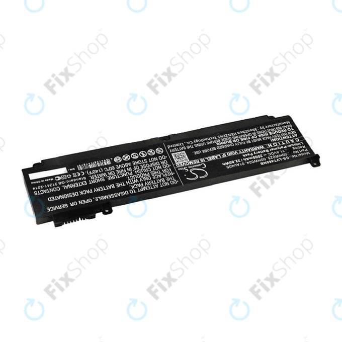Battery for Lenovo ThinkPad T460S, T470S, 2000mAh, Li-Pol, 11.4V, 00HW025, HQ