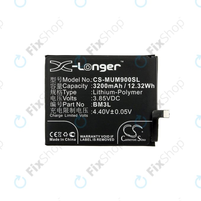 Battery for Xiaomi Mi 9, 3200mAh, Li-Pol, 3.85 V, BM3L, HQ