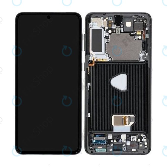 Samsung Galaxy S21 Plus G996B - LCD Display + Touchscreen + Frame (Phantom Black) - GH82-24554A, GH82-24553A, GH82-27267A Genuine Service Pack