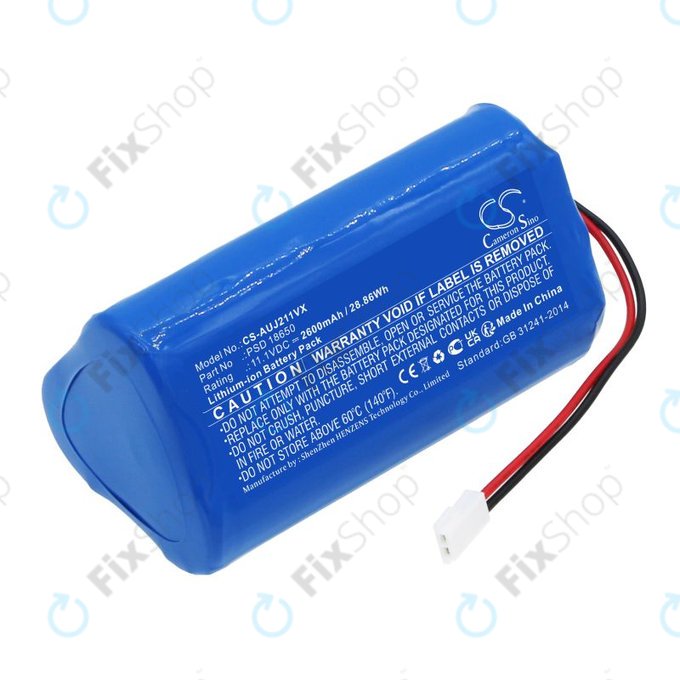 Battery for Aquajack 211, 2600mAh, Li-Ion, 11.1V, PSD 18650, HQ