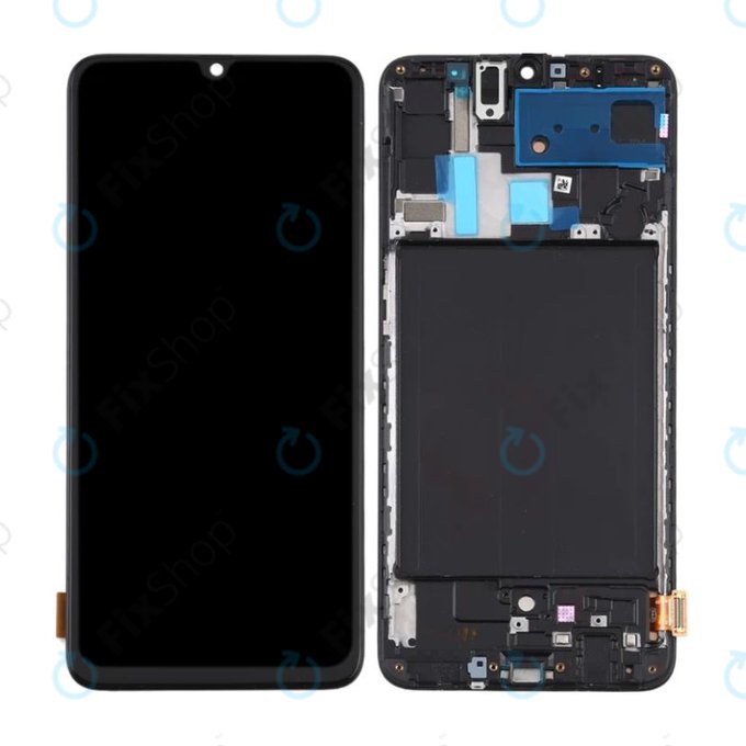 Samsung Galaxy A70 A705F - LCD Display + Touch Screen + Frame (Black) TFT