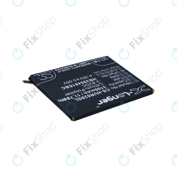 Battery for Huawei Ascend Y6 2, Honor 5a, Huawei G7 Plus, 3100mAh, Li-Pol, 3.8V, HB396481EBC, HQ