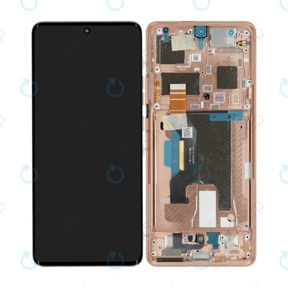 Motorola Edge 50 Ultra - LCD Display + Touch Screen + Frame (Peach Fuzz) - 5D68C24485 Genuine Service Pack