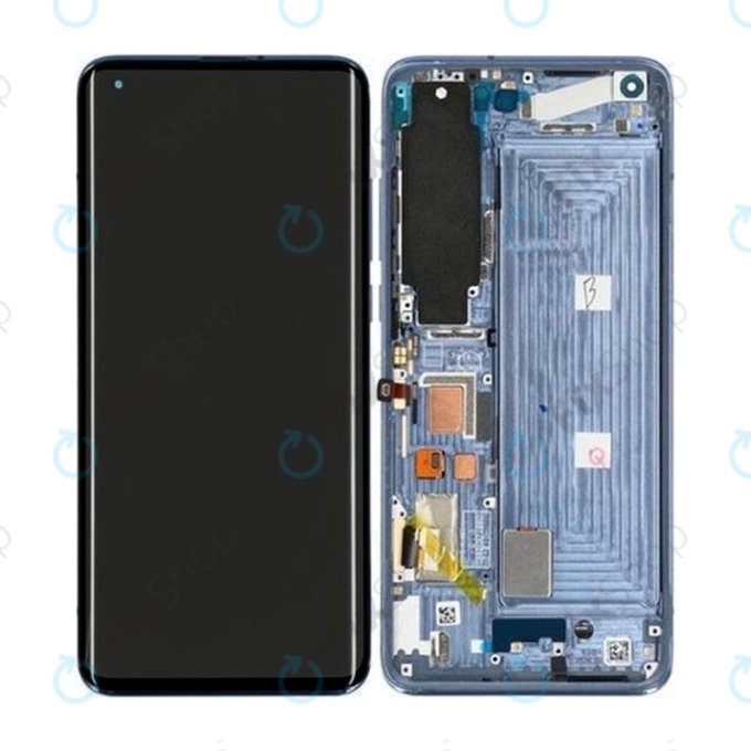 Xiaomi Mi 10 - LCD Display + Touch Screen + Frame (Twilight Grey) - 56000500J200 Genuine Service Pack