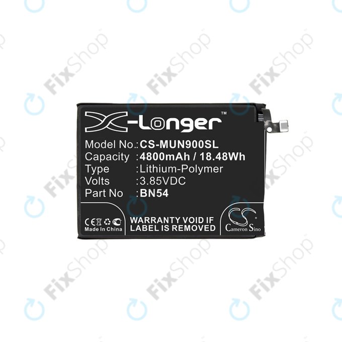 Battery for Xiaomi Redmi 9 M2004J19G, 4800mAh, Li-Pol, 3.85 V, BN54, HQ