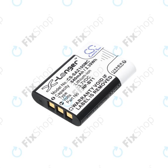 Battery for Sony HDR-AZ1, 640mAh, Li-Ion, 3.7V, NP-BY1, HQ