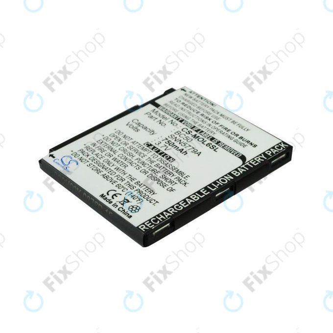 Battery for Motorola Aura, SLVR L2, L7, L9, 750mAh, Li-Ion, 3.7V, BC50, HQ
