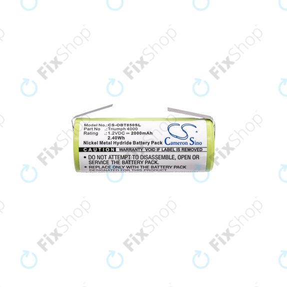 Battery for Oral-B Triumph 4000, 2000mAh, Ni-MH, 1.2V, 3761, HQ