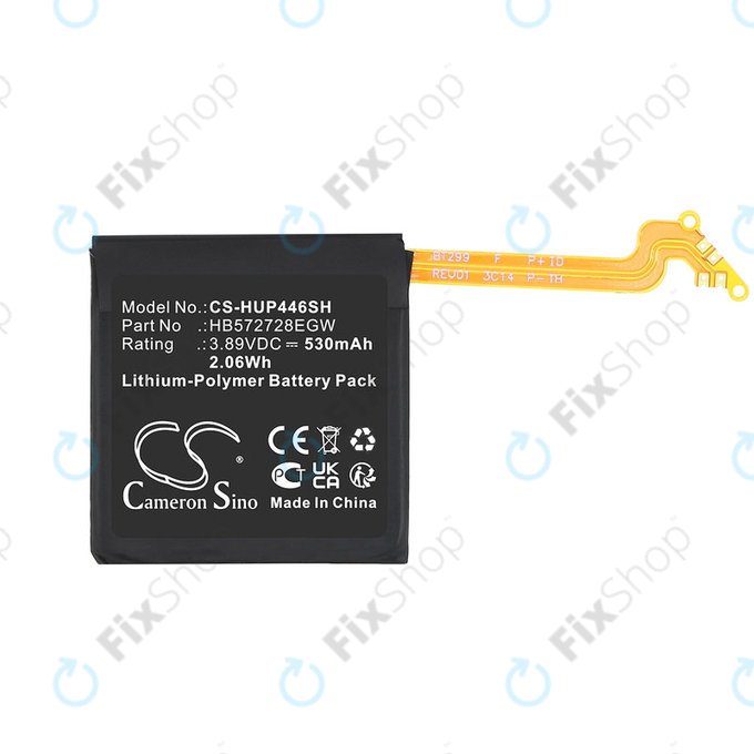 Battery for Huawei Watch GT4 46mm, 530mAh, Li-Pol, 3.89V, HB572728EGW, HQ