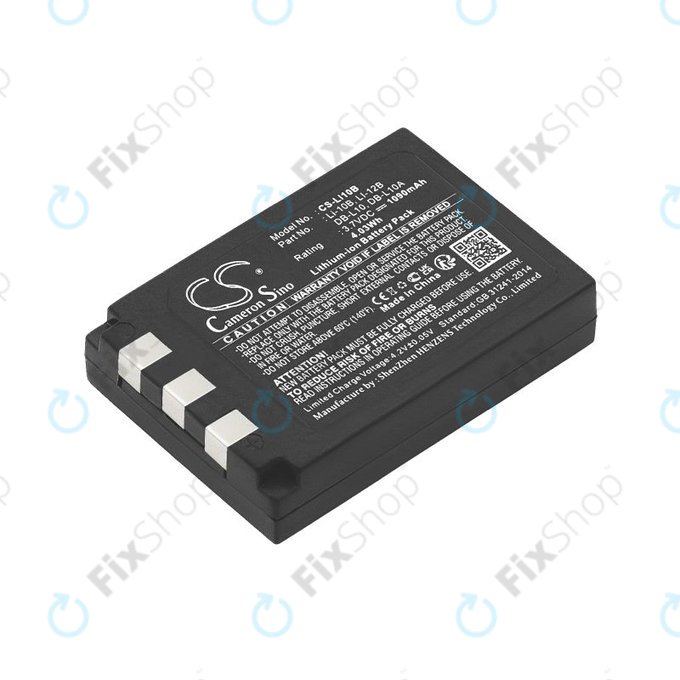 Battery for Olympus C-765 Zoom, Camedia X-3, 1090mAh, Li-Ion, 3.7V, Li-10B, HQ