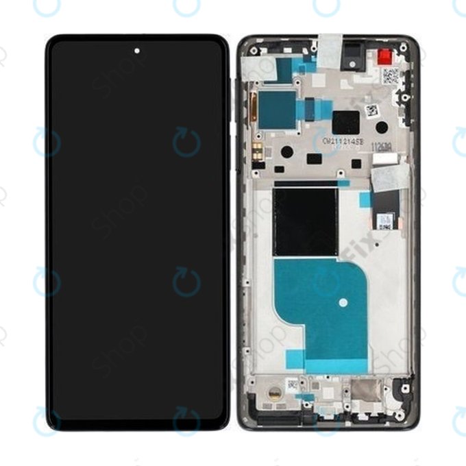 Motorola Edge 30 Pro XT2201 - LCD Display + Touch Screen + Frame (Black) - 5D68C20263, 5D68C20276 Genuine Service Pack