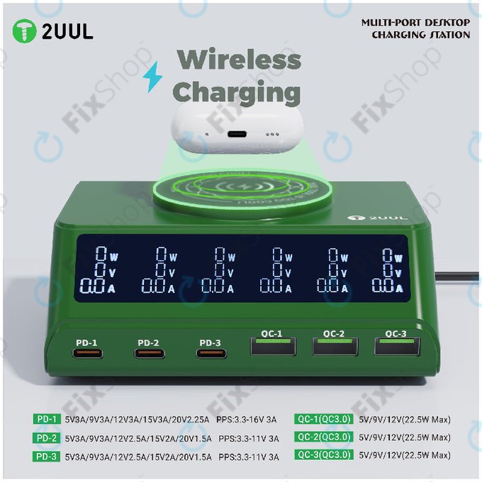 Desktop Charger, Multi-Port, 2UUL PC11