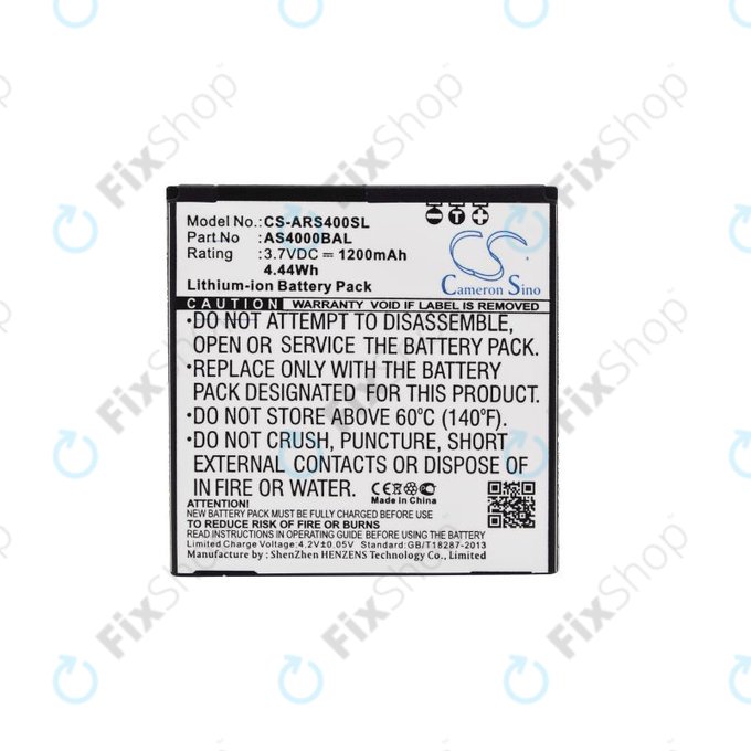 Battery for Aligator S4000 Duo, 1200mAh, Li-Ion, 3.7V, AS4000BAL, HQ