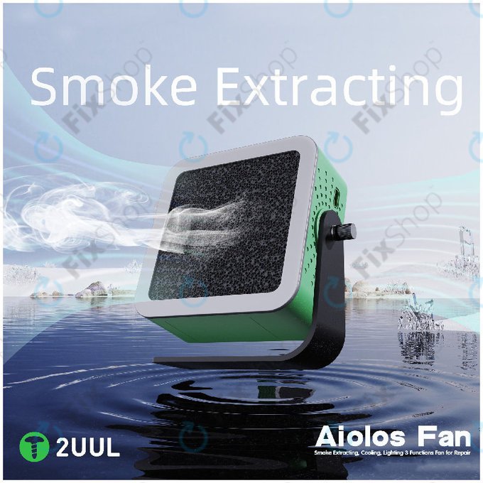 Fume Extractor and Cooling Fan with LED Light, 2UUL DA98