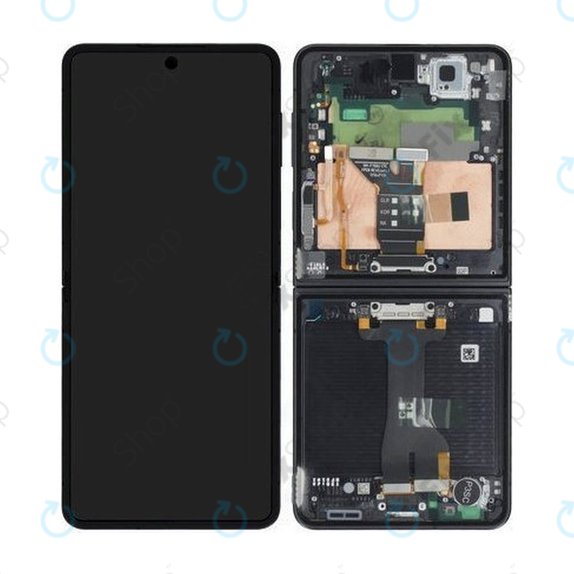 Samsung Galaxy Z Flip 7 F766B - LCD Display + Touch Screen + Frame (Jetblack) - GH82-37581C Genuine Service Pack
