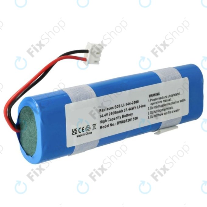 Ecovacs Deebot DJ35, DK35, DN55 - Battery S08-LI-144-2500 Li-Ion 14.4V 2600mAh