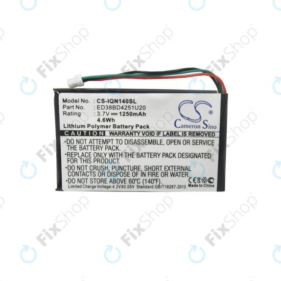 Garmin Nuvi 1400, 1450, 1450T, 1490LMT, 1490T, 1490T Pro - Battery ED38BD4251U20 1250mAh HQ