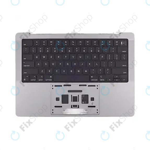 Top case keyboard frame for MacBook Pro 14", A2918 (2023), with US keyboard and battery, Space Gray, 661-35708, Genuine Apple