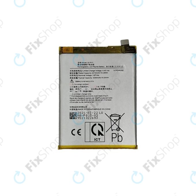 OnePlus Nord N10 5G - Battery BLP815 4300mAh