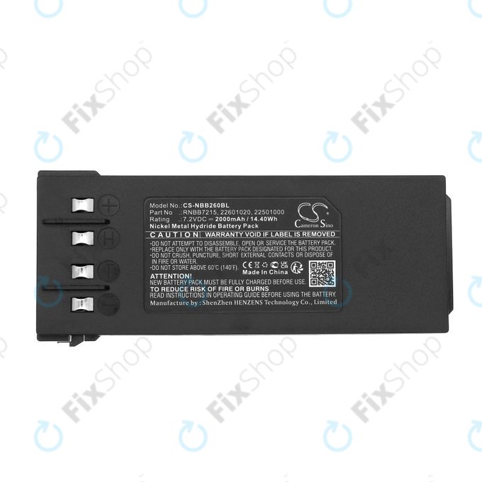 Battery for Hiab 077 Hiduo, 088CL, 095, 2000mAh, Ni-MH, 7.2V, RNBB7215, 2.250.1000, HQ