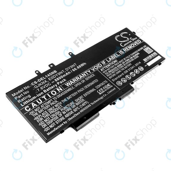 Battery for Dell Latitude 14 5490, Latitude 14 5491, 8800mAh, Li-Ion, 7.6V, 00JWGP, HQ