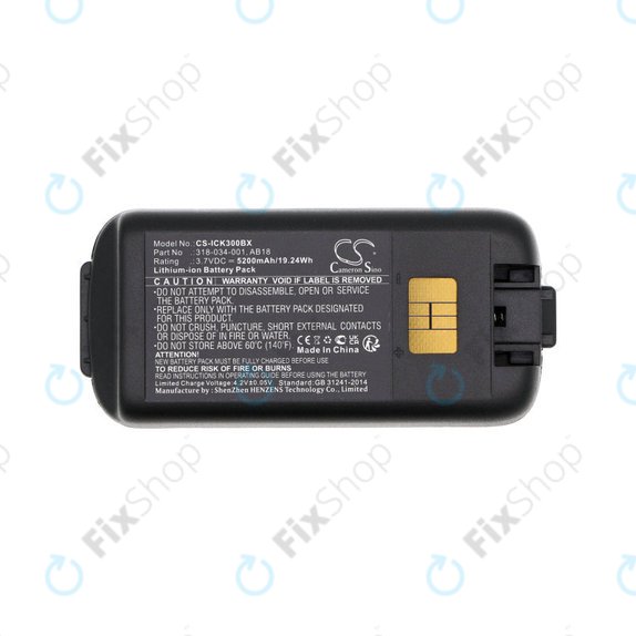 Battery for Intermec CK3, CK3A, CK3X, CK3R, CK3C, CK3C1, CK3N, 5200mAh, Li-Ion, 3.7V, 318-034-001, HQ