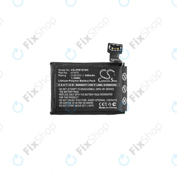 Battery for Apple Watch 3 42 mm, 340mAh, GPS Version, Li-Pol, 3.82 V, A1875, HQ