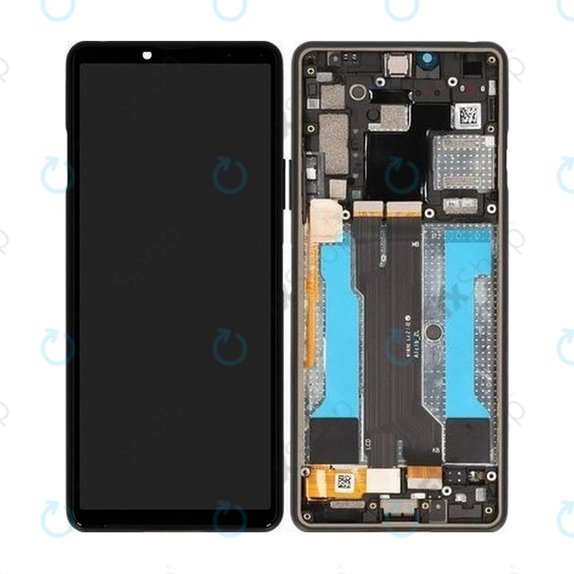 Sony Xperia 10 III - LCD Display + Touch Screen + Frame (Black) - A5034092A Genuine Service Pack