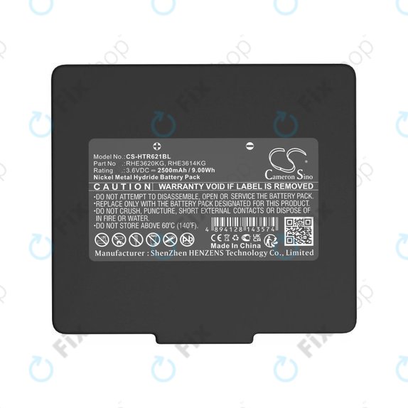Battery for Hetronic, 2500mAh, Ni-MH, 3.6V, RHE3620KG, HQ