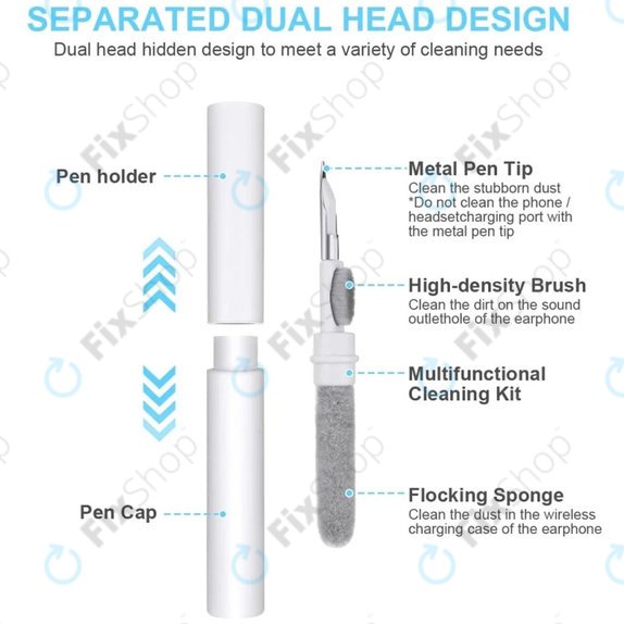 Cleaning Pen for Wireless Earphones, White