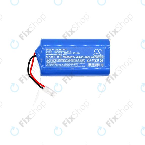 Battery for Concept VR3110, VR3115, VR3000, 2600mAh, Li-Ion, 14.4V, INR18650 MH1-4S1P, HQ
