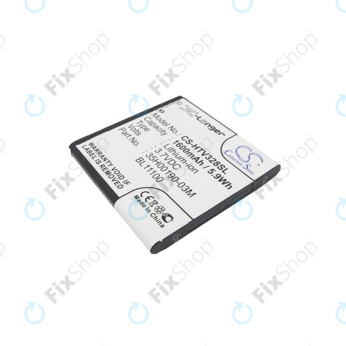Battery for HTC Desire X, Desire V, 1600mAh, Li-Ion, 3.7V, 35H00190-03M, HQ