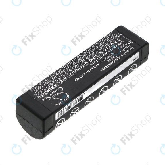 Battery for Shure GLXD1, 2, MXW2, 1100mAh, Li-Ion, 3.7V, SB902, HQ