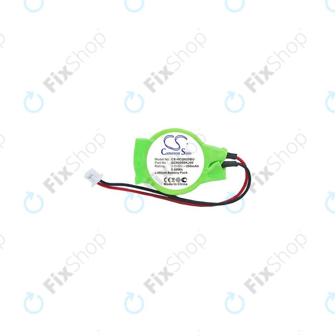 Battery for CMOS for Advent, Asus, HP, MSI, 200mAh, Lithium, 3V, GC02000KJ00, HQ