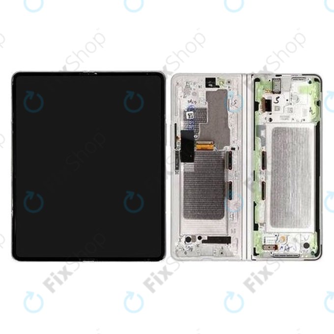 Samsung Galaxy Z Fold 3 F926B - LCD Display + Touch Screen + Frame (Phantom Silver) - GH82-26283C, GH82-26284C Genuine Service Pack