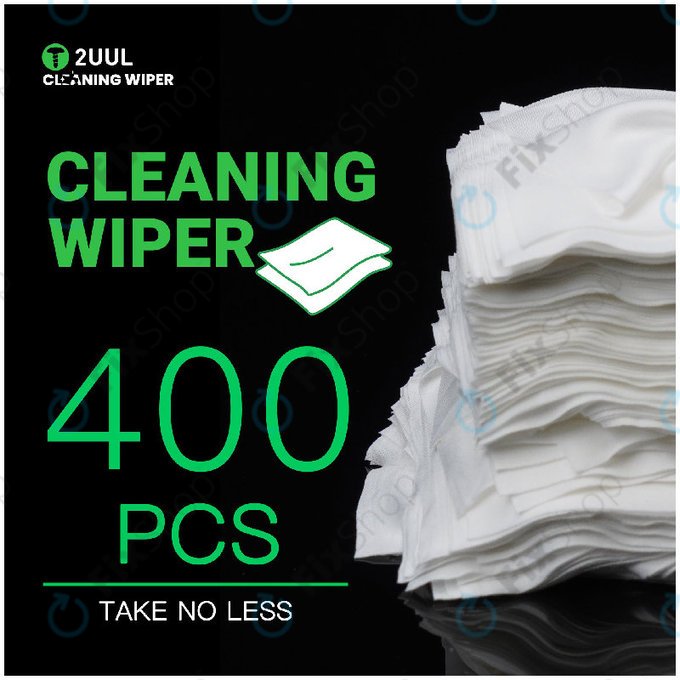 Glass Cleaning Wipers, Lint-Free, 2UUL CL05, 4x100pcs/Box