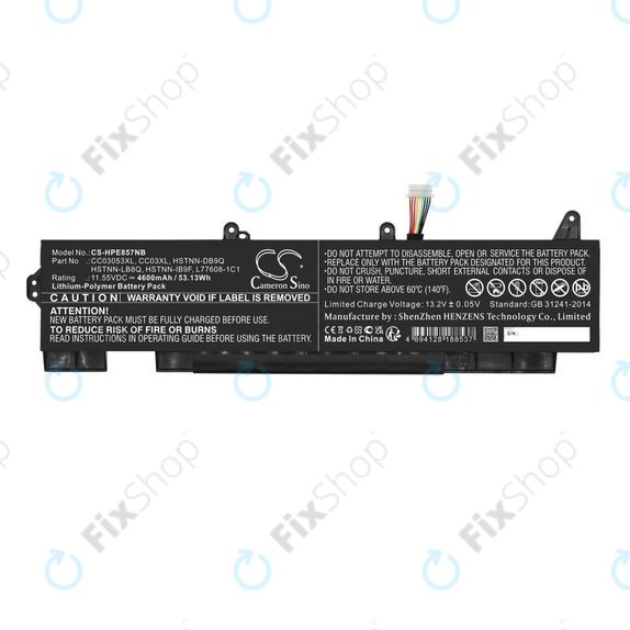 Battery for HP ZBook Firefly 15 G7, G8, EliteBook 855 G7, G8, 850 G7, G8, 4600mAh, Li-Pol, 11.55V, CC03053XL, HQ